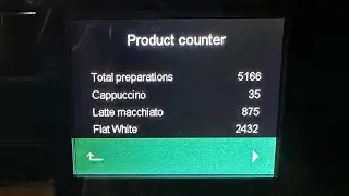 JURA E8 Coffee Counter MENU How to