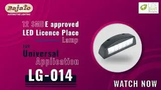 LED License Plate|| Number plate light , ECE-approved, LG-014,  Flat Base |12 SMD E rickshaw light