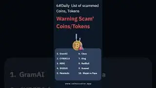 6th daily list of scammed project #cryptocurrency #crypto #daily #coinmarketcap #coinbrain