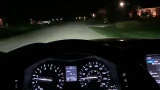 AFS headlights turn around the curve | Infiniti Nissan Automatic Front light System in action.