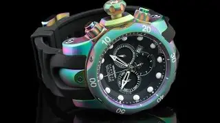 Invicta 15984 Reserve Venom Iridescent Case Swiss Chronograph Strap Watch