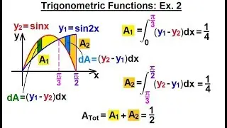 Calculus 2 - Integration: Finding the Area Between Curves (18 of 22) Trigonometric Functions: Ex. 2