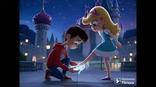 Star Butterfly& Marco Diaz:Let's see if the glass slipper fits.Yes it is fits