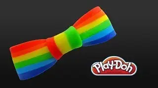 Play Doh Rainbow Bow Tie - How to make with Playdoh