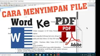 Cara merubah file word ke pdf pada laptop
