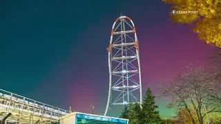 Cedar Point shares incredible videos of Northern Lights above park's roller coasters