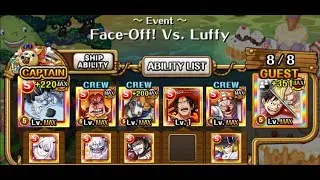 (OPTC) Face Off!! Vs Luffy ★9 Full F2P Team [Luffy/Sanji FC] Global Ver.
