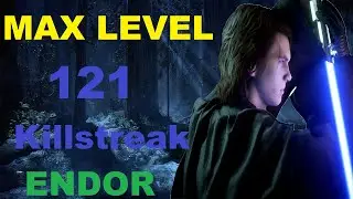 Star Wars Battlefront 2 - MAX LEVEL 1000 Anakin Skywalker 121 Killstreak  (Endor)