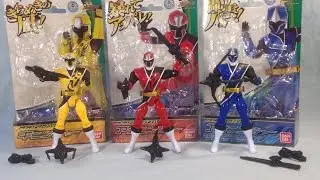 Shuriken Sentai Ninninger Ninnin Action Series   AkaNinger, AoNinger and KiNinger Review