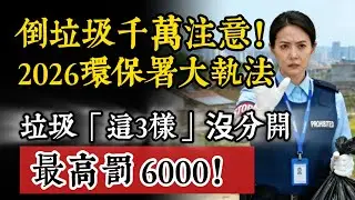 倒垃圾千萬別大意！2026環境部大執法，這3樣混在一起，最高重罰 $6000 元！