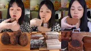 Chocolate Ice Cream ASMR Mukbang | Rich Cocoa Bars, Soft Bites & Relaxing Eating Sounds