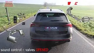 &Scaron;koda Octavia 4 RS facelift - REMUS with resonator and valves + HJS downpipe #octaviars #octaviavrs