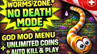 WormsZone.io NO DEATH MODE 😱 | God Mode Menu 🔥