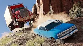 Cars vs Cliff Roads Crashes #37 &ndash; BeamNG.drive | Modern BeamNG