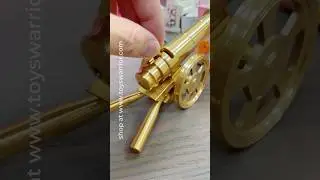 Blast Off Mini Yellow Brass Cannon Rocks the Backyard! #toys #gift #shorts #artillery #firecracker