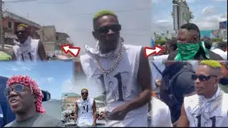 Crowd😱 Shatta Wale, Medikal & Sammy flex storms Accra mall for SAFA Album convoy float😳