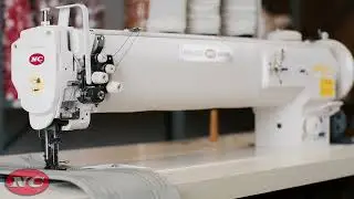 Twin Needle Long Arm Sewing Machine for Auto, Aircraft, Marine, Furniture, Covers.  { Model NC15L }