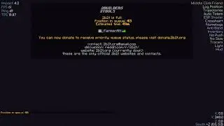 An hour in queue on 2b2t