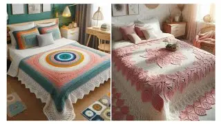 Vintage crochet bed sheets designs ideas|| vintage crochet bedspread patterns