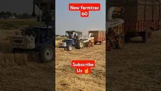 New Farmtrac 60 2025 model testing in straw reaper #shorts #tractor @nishu_deshwal  #virelshorts