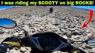 Ep 9 UNBELIEVABLE Off Roading on Honda Activa, BIG BOULDERS & ROCKS, IMPOSSIBLE for SCOOTY #ladakh 