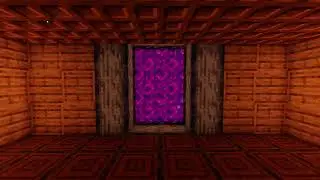 Minecraft 1.16.5 Nether Portal - using Optifine and Shaders