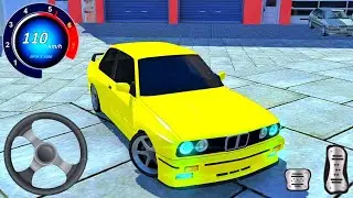 Modified Yellow BMW Car Driving Simulator 3D - New US Car Parking Games : Android GamePlay