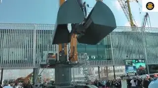 Liebherr LH110C material handler demonstration  Bauma 2016