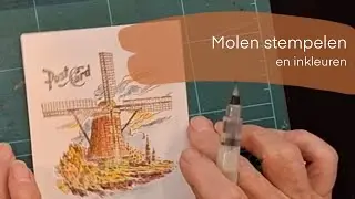 Molen stempelen en inkleuren