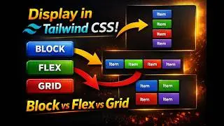 Tailwind CSS v4 Display Utilities Explained | Block, Inline, Flex, Grid (Interactive Project)