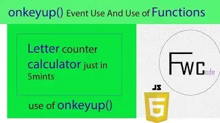 How to make letters #counting #calculator  use of #onkeyup and #function in #javascript