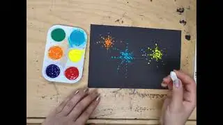 Stipple fireworks paint