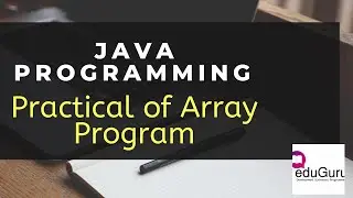 Java Programming | Array Program | Practical of Running Program