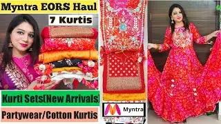 🌻Myntra EORS 2020 Haul| Myntra Kurti Haul|Ethnic Partywear Kurta Set Haul|🌻 #myntra |Pink's House