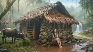 Real Nepali Mountain Village Life During the Rain | Most Peaceful And Relaxing Village Life |
