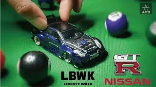 1/62 Nissan GT-R R35 LBWK Custom小車二改[AMD_tw]