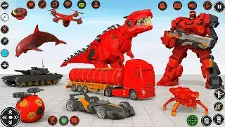 Dolphin Robot Car Crocodile Drone Transform City Wars - Android Gameplay