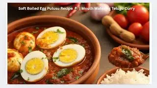 Soft Boiled Egg Pulusu Recipe 🍳 | Mouth Watering Telugu Curry @kittuanglevlog 