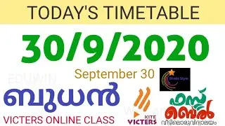 VICTERS CHANNEL TODAY TIMETABLE ONLINE CLASS TIMETABLE SEPTEMBER 30 WEDNESDAY TODAY TIMETABLE  TODAY
