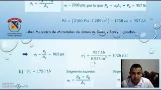 Ejercicio 1.25 LIBRO MECANICA DE MATERIALES - James M. Gere, Barry J. Goodno- Ed. 8 - 2016 - Cengage