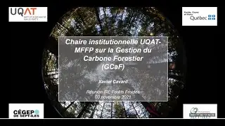 Gestion du carbone forestier. Par Xavier Cavard - UQAT