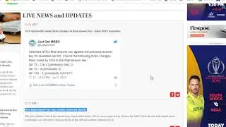 NEET  2019 Final Answer Key out with 3 changes