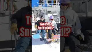 Катаюсь на двухсекционном сноуборде 🤣🏂🎿