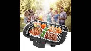 Electric grill for indoor and outdoor grilling easy to clean electric grill, non-stick pan smokeless