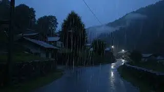 Cozy Village Rain Gentle Rainfall 4K   Sleep Therapy, Focus Music & Anxiety Relief Ambience