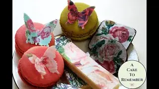 How to decorate store bought cookies with floral wafer paper.