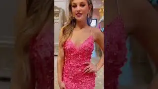 Floral mermaid gown #a1201 in Hot Pink #andreaangel #dreamdress #princessdress #eveninggown #formald