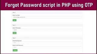 Forgot Password script in PHP using OTP