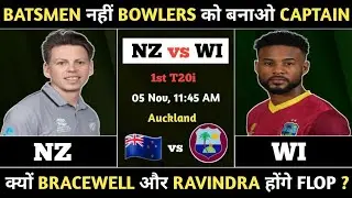 NZ vs WI Dream11 Prediction | NZ vs WI 1st t20 Prediction | NZ vs WI Prediction Today Match