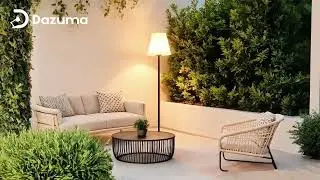 Modern Outdoor Solar Floor Lamp (SKU: HA088242)｜RGB & Warm LED Patio Light